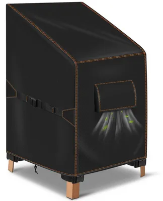 Obrázok produktu pre Poťah na záhradnú stoličku, 80x85x60/90 cm, vodeodolný, materiál 420D Oxford, čierna farba