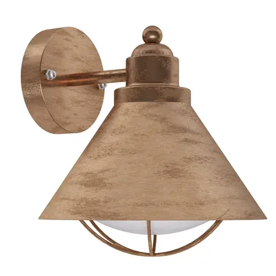 Image de EGLO BARROSELA Applique IP44 E27 Acier galvanisé cuivre antique 24x22x23cm 94858