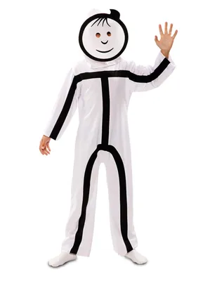 A person wearing a stick figure costume.