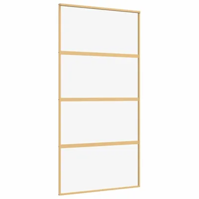 Zdjęcie produktu dla vidaXL Drzwi przesuwne Golden 102,5x205 cm ESG przezroczyste szkło i aluminium