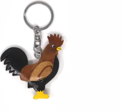 Produktbild von Schlüsselanhänger aus Holz - Hahn