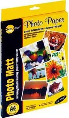 Zdjęcie produktu dla Papier Fotograficzny Matowy 4m190 A4 190 g Yellow One 50 Ark.