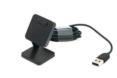Zdjęcie produktu dla SYSTEM-S Kabel USB 2.0 100 cm stacja ładująca do smartwatcha Samsung Galaxy Fit3 adapter w kolorze czarnym