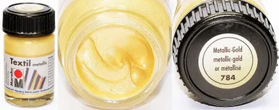 Produktbild von Marabu Textil Metallic 15ml Gold Stoffmalfarbe