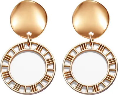 Produktbild von XI-27561 Ohrringe in Gold/Weiß – Trendiger Schmuck KP27561
