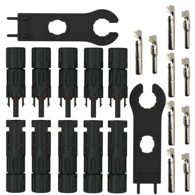 Produktbild von 5 Paar AUPROTEC Solarstecker PV Verbinder Solarkabel 2,5 - 6mm² Kabelstecker Set Männlich/Weiblich Photovoltaik Steckverbinder Solarpanel Stecker