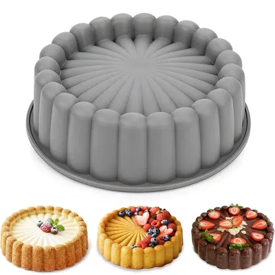 Siliconen Backform, rund, 26 cm, blumenförmig, antihaftbeschichtet