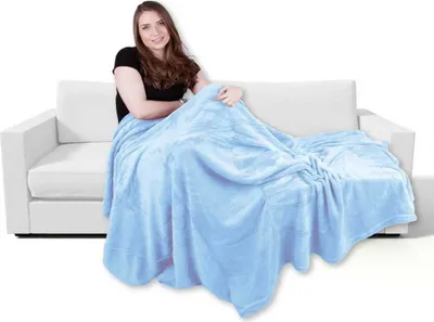 Zdjęcie produktu dla Koc przytulanka z mikrofibry, kolor: jasnoniebieski, wymiary: 220x240 cm