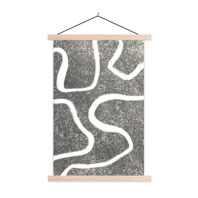 Produktbild von MuchoWow® Textilposter Abstrakt - Minimalismus - Design 60x90 cm mit holzfarbenen Rahmen - Textil