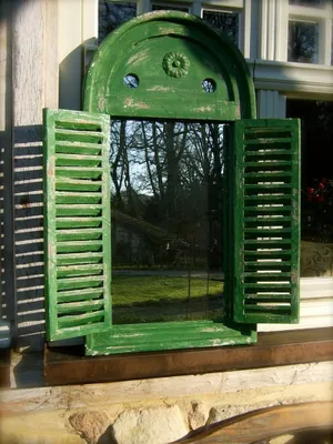 Produktbild von Fenster als Spiegel, Spiegelfenster mediterran f Bad, Flur oder Balkon Terrasse
