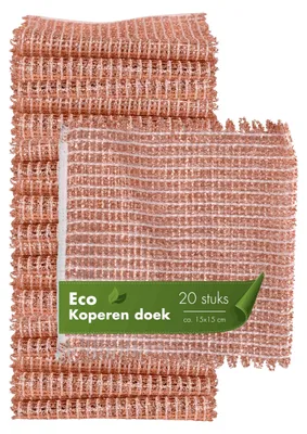 Produktbild von Set mit 20 Kupferwolle-Stücken für die schonende Reinigung von harten Oberflächen