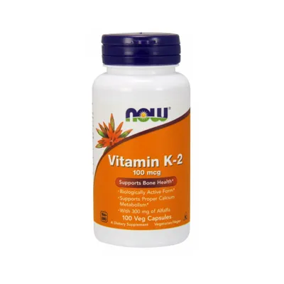 Produktbild von NOW Foods Nahrungsergänzungsmittel Vitamin K2MK4 100 Mcg, BI3748