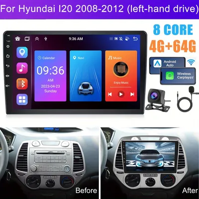 Image de Autoradio - Système audio pour voiture - Lecteur multimédia - Écran tactile 2 DIN - Écran HD de 9 pouces