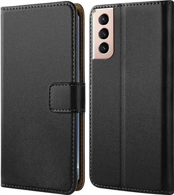 Produktbild von Handy Tasche für Samsung Galaxy S21 Plus Schutzhülle Bookstyle Etui Klapphülle Wallet Flip Cover Case Schwarz