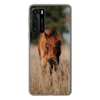Produktbild von MuchoWow® Handyhülle Schutzhülle Hülle für Huawei P40 Pferd - Sonne - Landschaft Silikon Softcase Handy Hülle - Handytasche