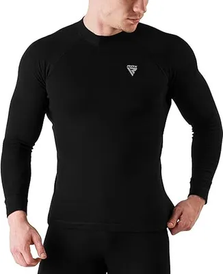 Produktbild von RDX Rash Guard BJJ, Kompressions-Basisschicht-Oberteil, schnell kühlend, trocknend, Neoprenanzug, Schwimmweste für Herren