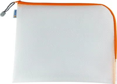 Image de HERMA 20018 Pochette universelle A4+ en maille avec fermeture éclair orange 36x28 cm