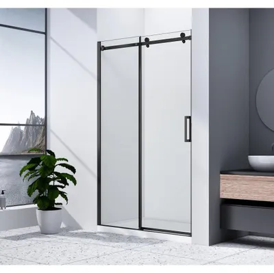 Immagine prodotto di Porta doccia DRAGON BLACK 1500 mm, vetro trasparente