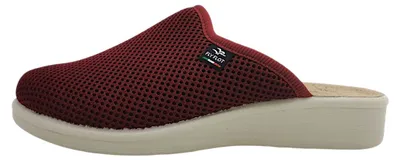 Produktbild von Fly Flot Damen Pantoffel Hausschuh Mesh Keilabsatz 320306, Größe:38 EU, Farbe:Rot