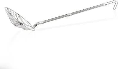 Produktbild von 6x Frittierlöffel 46 cm, Ø 18 cm, Gastro, Chromnickelstahl silber