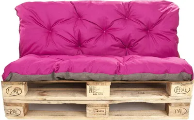 Zdjęcie produktu dla Poduszka na paletę różowa | siedzisko 120x80 / oparcie 120x40cm | Poduszka na meble ogrodwe  | poduszka na europaletę