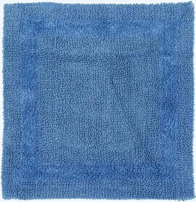 Produktbild von HOMESCAPES Duschvorleger blau 50x50 cm aus 100% Baumwolle