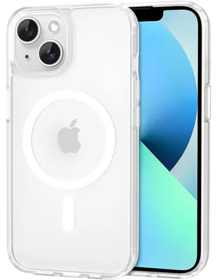 Immagine prodotto di Custodia per iPhone 13/14 con protezione per la fotocamera, compatibile con MagSafe, resistente agli urti, trasparente opaca