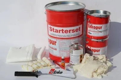 Produktbild von ENKE Enkopur Starterset mit Zubehör 8kg Enkopur 1kg VA933 6m Polyflex-Vlies