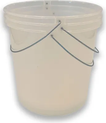 Produktbild von 3 x Haushaltseimer 10 Liter rund transparent mit Metallbügel Eimer Wassereimer