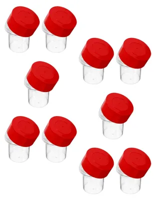 Produktbild von Runde Stempelbox mit Deckel aus robustem Kunststoff, 10 Stück, leicht und elegant für persönliche Nutzung und Heimdekoration