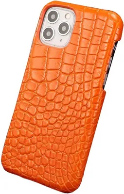 Produktbild von Krokodillenleer-Handyhülle für iPhone 14, stoßfest