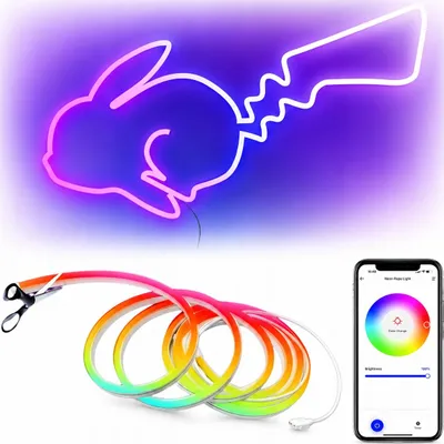 Zdjęcie produktu dla Elastyczna taśma podświetlająca Flex LED RGB Neon oświetlenie na ścianę