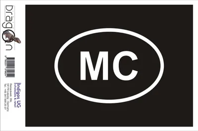 Produktbild von Aufkleber / Autoaufkleber - JDM / Die cut / Auto / OEM - Monaco MC - 110x70 mm weiß - Heckscheibe / Heckscheibenaufkleber