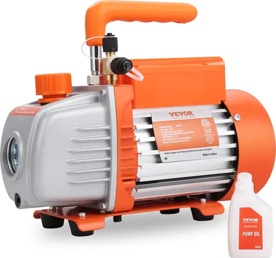 Produktbild von VEVOR Vakuumpumpe 150W Unterdruckpumpe 1-stufig Klimaanlage Pumpe 100L/min Durchfluss 1440U/min Drehzahl 0,64/1,27cm SAE Einlass Vakuumgeräte 5Pa Motor aus reinem Kupfer HVAC/Auto Kältemittelaufladung