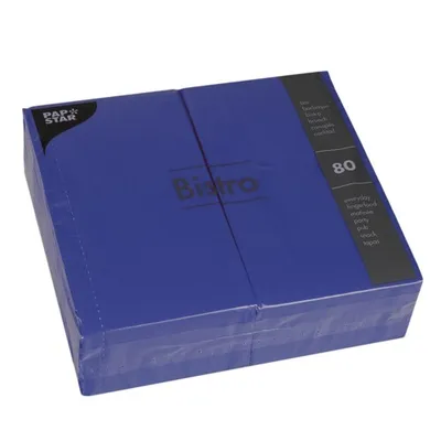 Produktbild von 560 Papstar Servietten, 2-lagig 1/6-Falz 40 cm x 32 cm dunkelblau 11017
