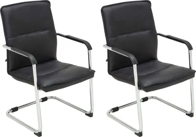 Produktbild von 2er Set Besucherstuhl HLO-CP1 schwarz