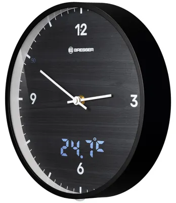 Produktbild von Bresser Mytime Ledsec Wanduhr Schwarz Schwarz One Size
