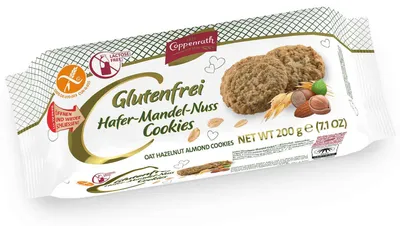 Produktbild von Coppenrath Glutenfrei Hafer-Mandel-Nuss Cookies 200g