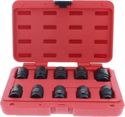 Image de Jeu de douilles à choc JMP 6 pans 1/2 pouce 10 pièces 13-24mm court