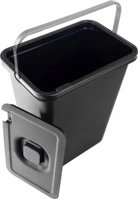 Obrázek produktu pro Odpadkový koš pro třídění odpadu – odpadkový koš – objem 10 l – s víkem – velký – černý