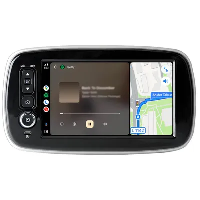 Obrázek produktu pro 8palcové autorádio s DAB, CarPlay, Androidem, GPS navigací, Wi-Fi, Bluetooth, ovládáním na volantu a USB-C, 2+64GB paměti, kompatibilní s modely Mercedes Benz Smart Forfour Fortwo 453, ročníky 2014-2022