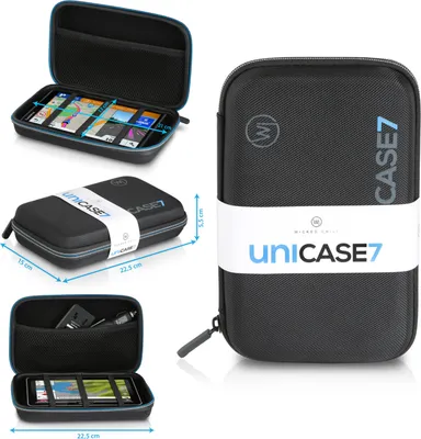 Produktbild von Wicked Chili Navi Case Tasche für Navigationsgeräte (6 Zoll / 6,95 Zoll / 7 Zoll) Kompatibel mit AWESAFE, Garmin DriveSmart, dezl, Jimwey GPS, Aonerex, Becker Ready, nüvi - Innen: 210 x 130 x 45 mm