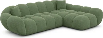 Produktbild von Strukturstoff L-Form Sofa Liva Grün Rechts