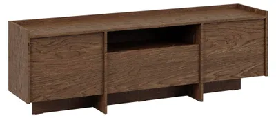Produktbild von TV-Möbel Japandi mit 2 Türen, Dunkles Holzoptik, 175cm