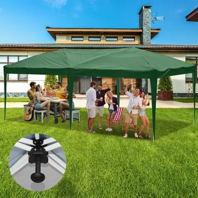 Immagine prodotto di Bettizia gazebo pieghevole 3 x 6m gazebo pop up pieghevole da giardino, protezione UV 50+ gazebo e tende per feste senza lati verde