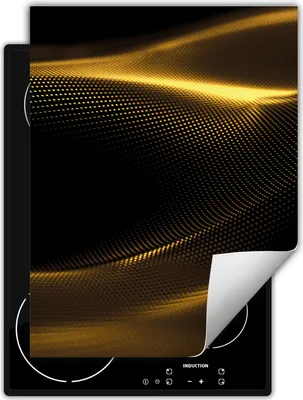 Image de DarHaus Plaque de recouvrement pour cuisinière Une pièce Cuisine Plaque de recouvrement pour plaque vitrocéramique Couverture pour plaque à induction Tapis enroulable 40x52 cm, Motif - Or