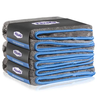 Produktbild von 3x Mikrofasertuch Auto 1200GSM Saugstark Microfasertuch Autopflege
