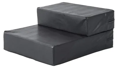 Produktbild von Haustiertreppe - Hundetreppe 2 Stufen - Höhe 20 cm - Für kleine Hunde bis 7 kg - Faltbare Rampe - Schwarz