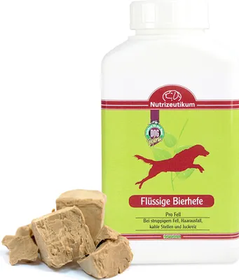 Produktbild von 500 ml - Schecker Flüssige Bierhefe - unterstützt bei struppiges Fell und Haarausfall für Hunde
