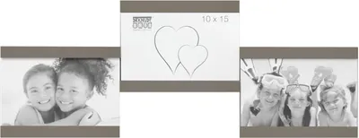 Zdjęcie produktu dla Ramka galerijna Deknudt S68RK9 w kolorze taupe na 3 zdjęcia 10 x 15 cm, wymiary: 18 x 45,5 x 1,4 cm